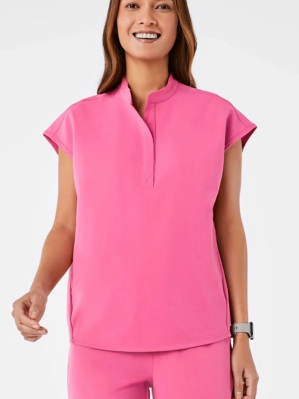 FIGS F-ing Pink Rafaela Scrub Top XXS